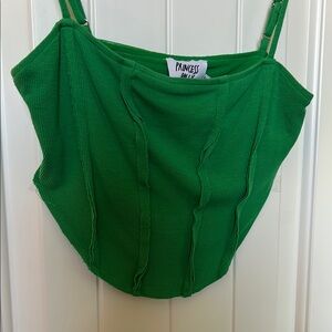 Princess Polly Green Bustier Top
